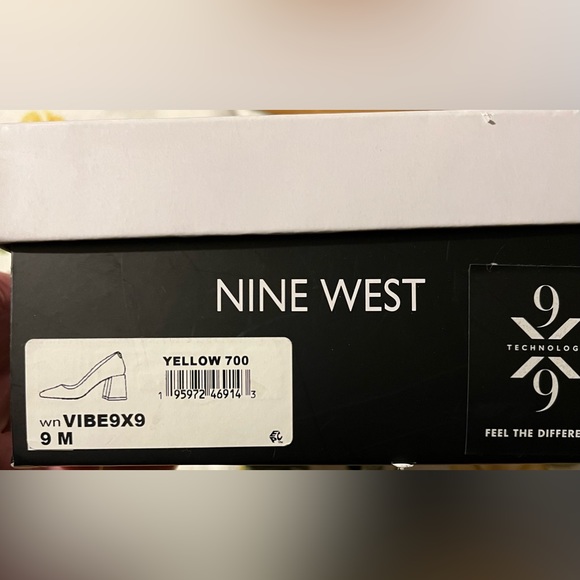 Nine West size 9M yellow pumps. Worn twice. Super comfortable - Picture 5 of 7